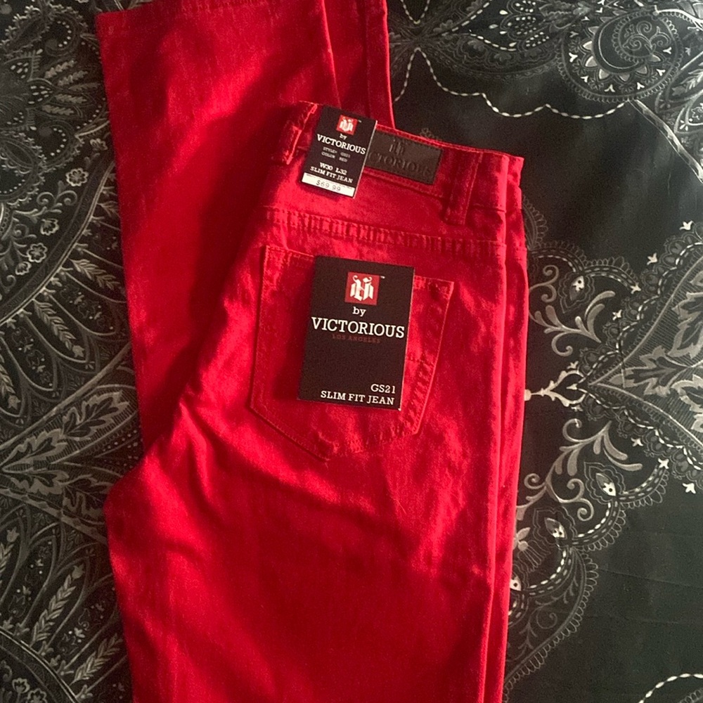 BNWT red stretch pants